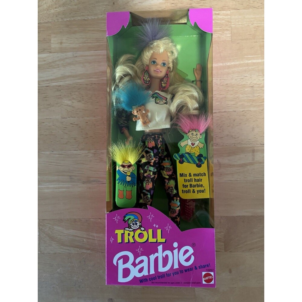 1992 Troll Barbie Doll #10257 NRFB New in Box Mattel Vintage Complete